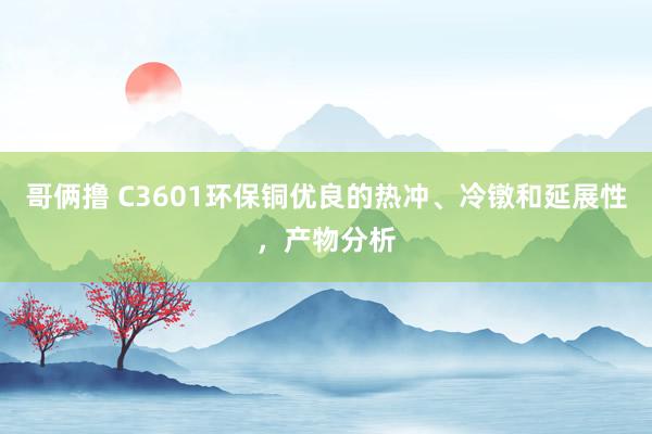 哥俩撸 C3601环保铜优良的热冲、冷镦和延展性，产物分析