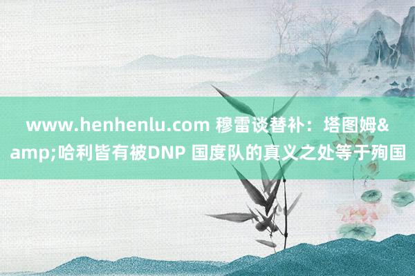 www.henhenlu.com 穆雷谈替补：塔图姆&哈利皆有被DNP 国度队的真义之处等于殉国