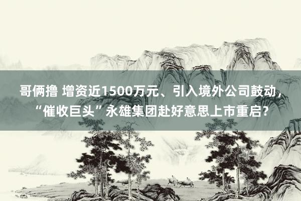 哥俩撸 增资近1500万元、引入境外公司鼓动，“催收巨头”永雄集团赴好意思上市重启？