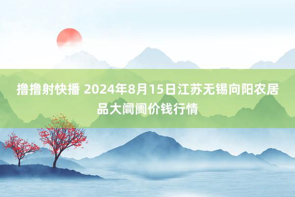 撸撸射快播 2024年8月15日江苏无锡向阳农居品大阛阓价钱行情