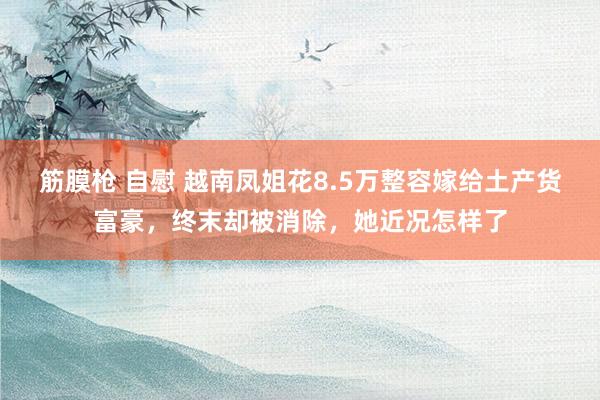 筋膜枪 自慰 越南凤姐花8.5万整容嫁给土产货富豪，终末却被消除，她近况怎样了