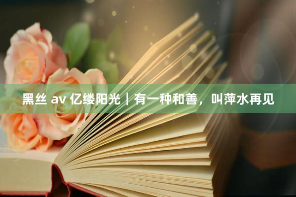 黑丝 av 亿缕阳光｜有一种和善，叫萍水再见