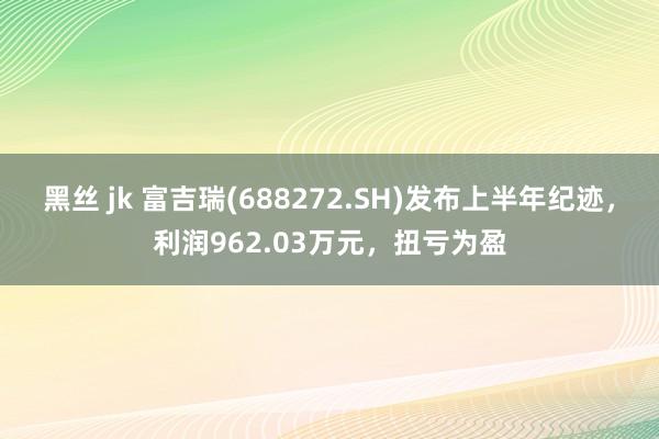 黑丝 jk 富吉瑞(688272.SH)发布上半年纪迹，利润962.03万元，扭亏为盈