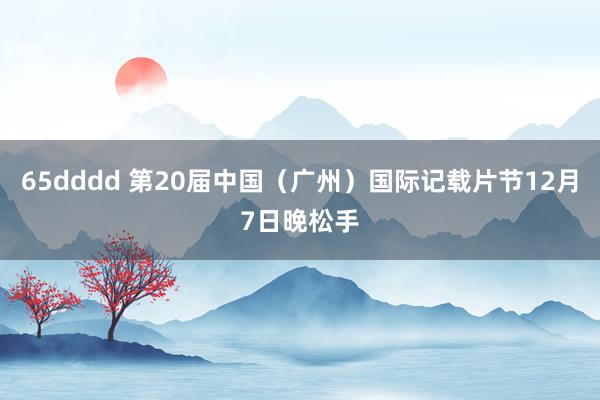 65dddd 第20届中国（广州）国际记载片节12月7日晚松手